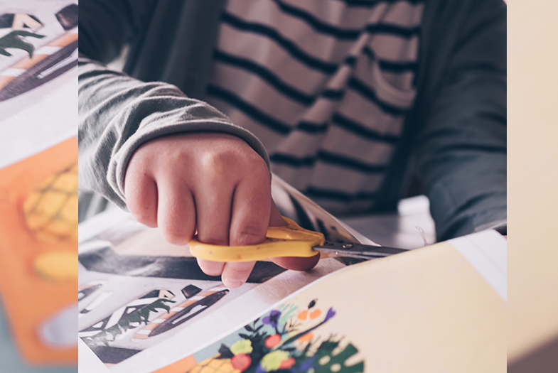 Kids collage workshop with Artist in Residence Adele Annett